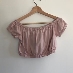 Wilfred blush off the shoulder blouse